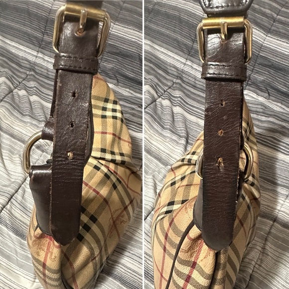 Burberry Brown Haymarket Classic Check Hobo Bag - Picture 12 of 16